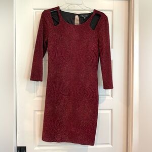 Fitted Cutout Shoulder Evening Dress